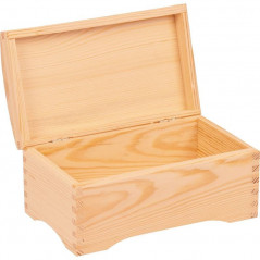 drewniany kuferek średni na prezent do ozdobienia we własnym stylu