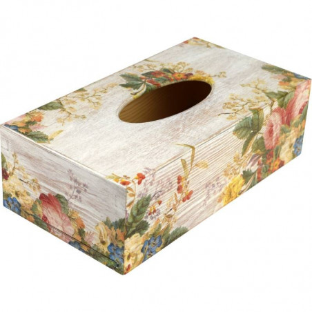 Flower Garden Handkerchief Box