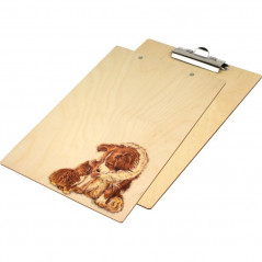 Ozdobny clipboard, podstawka z pieskiem i kotkiem