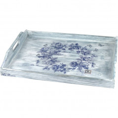 Large decorative home tray, floral motif