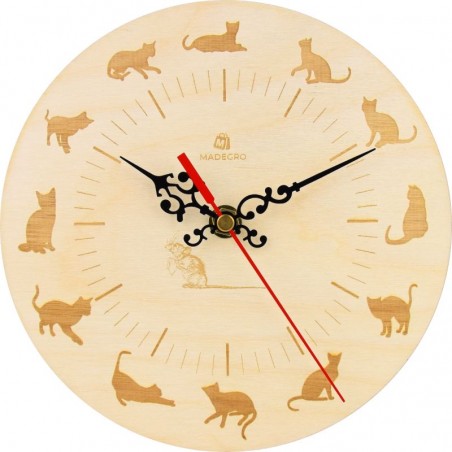 Round gift clock with engraving