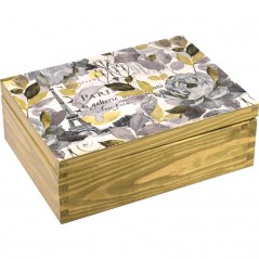 drewniana ozdobna szkatułka na biżuterię na prezent